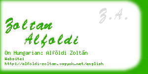 zoltan alfoldi business card
